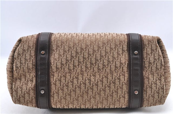 Authentic Christian Dior Trotter Shoulder Tote Bag Canvas Leather Brown J0090