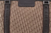 Authentic Christian Dior Trotter Shoulder Tote Bag Canvas Leather Brown J0090