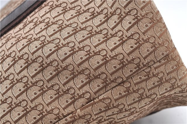 Authentic Christian Dior Trotter Shoulder Tote Bag Canvas Leather Brown J0090