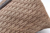 Authentic Christian Dior Trotter Shoulder Tote Bag Canvas Leather Brown J0090