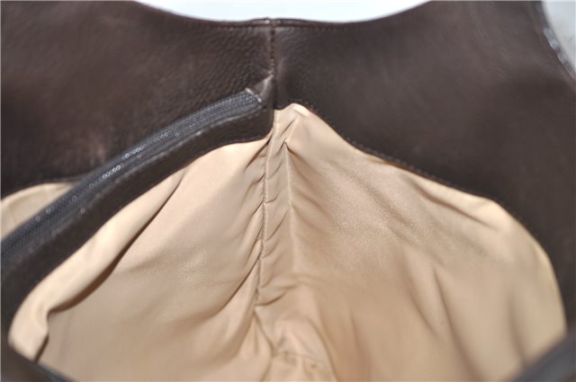Authentic Christian Dior Trotter Shoulder Tote Bag Canvas Leather Brown J0090