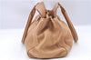 Authentic MIU MIU Leather Shoulder Tote Bag Beige J0095