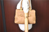 Authentic MIU MIU Leather Shoulder Tote Bag Beige J0095