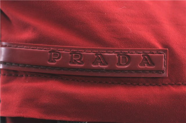 Authentic PRADA Sports Polyester Shoulder Cross Body Bag Purse Red J0103