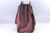 Authentic Christian Dior Trotter Shoulder Tote Bag Canvas Leather Red CD J0104