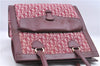 Authentic Christian Dior Trotter Shoulder Tote Bag Canvas Leather Red CD J0104