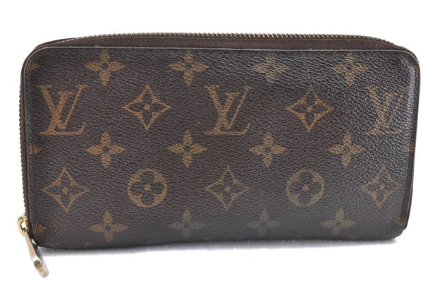 Authentic Louis Vuitton Monogram Zippy Wallet Long Purse M60017 LV J0106