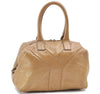 Authentic YVES SAINT LAURENT Easy Boston Hand Bag Enamel 208315 Beige J0112