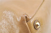 Authentic YVES SAINT LAURENT Easy Boston Hand Bag Enamel 208315 Beige J0112