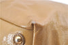 Authentic YVES SAINT LAURENT Easy Boston Hand Bag Enamel 208315 Beige J0112