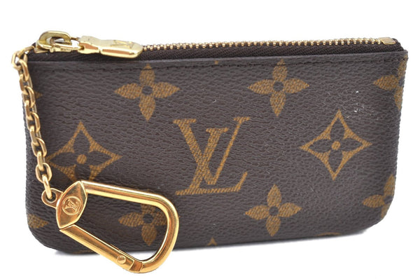 Authentic Louis Vuitton Monogram Pochette Cles Coin Case M62650 LV J0127