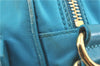 Authentic PRADA Nylon Leather Shoulder Cross Body Bag Purse Blue J0128