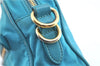 Authentic PRADA Nylon Leather Shoulder Cross Body Bag Purse Blue J0128