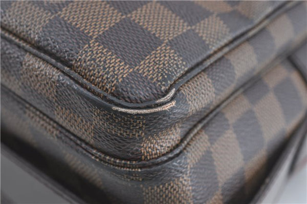 Authentic Louis Vuitton Damier Naviglio Shoulder Cross Body Bag N45255 LV J0135