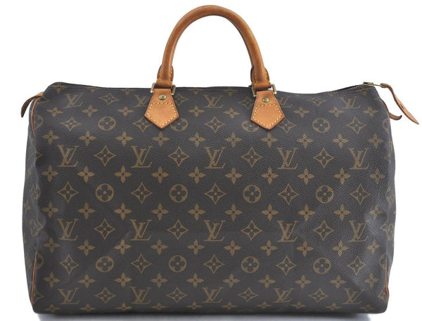 Authentic Louis Vuitton Monogram Speedy 40 Hand Bag M41522 LV J0153