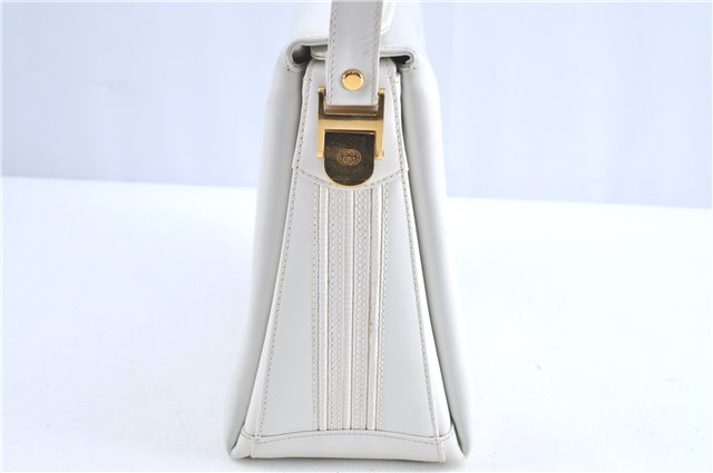 Authentic GUCCI Shoulder Cross Body Bag Purse Leather White J0155