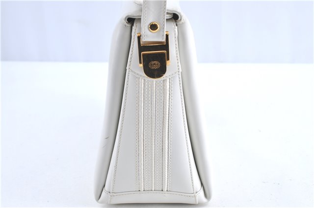 Authentic GUCCI Shoulder Cross Body Bag Purse Leather White J0155