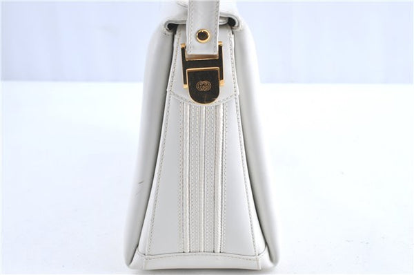 Authentic GUCCI Shoulder Cross Body Bag Purse Leather White J0155