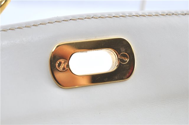 Authentic GUCCI Shoulder Cross Body Bag Purse Leather White J0155