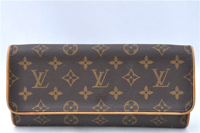 Authentic Louis Vuitton Monogram Pochette Twin GM Shoulder Bag M51852 LV J0163