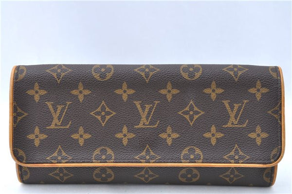 Authentic Louis Vuitton Monogram Pochette Twin GM Shoulder Bag M51852 LV J0163