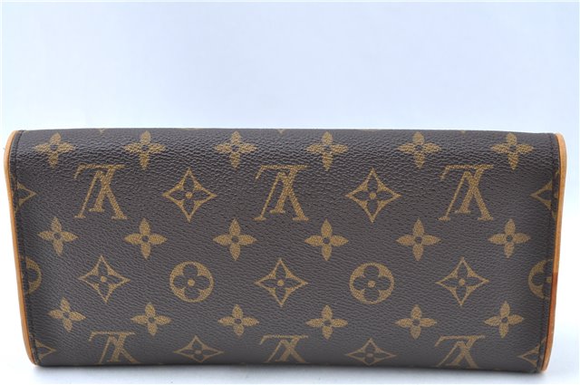 Authentic Louis Vuitton Monogram Pochette Twin GM Shoulder Bag M51852 LV J0163