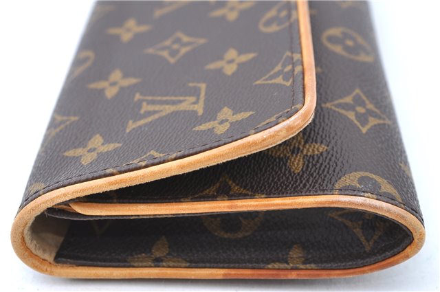 Authentic Louis Vuitton Monogram Pochette Twin GM Shoulder Bag M51852 LV J0163