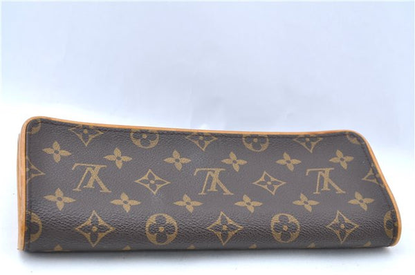 Authentic Louis Vuitton Monogram Pochette Twin GM Shoulder Bag M51852 LV J0163
