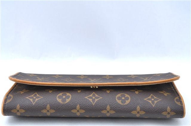 Authentic Louis Vuitton Monogram Pochette Twin GM Shoulder Bag M51852 LV J0163