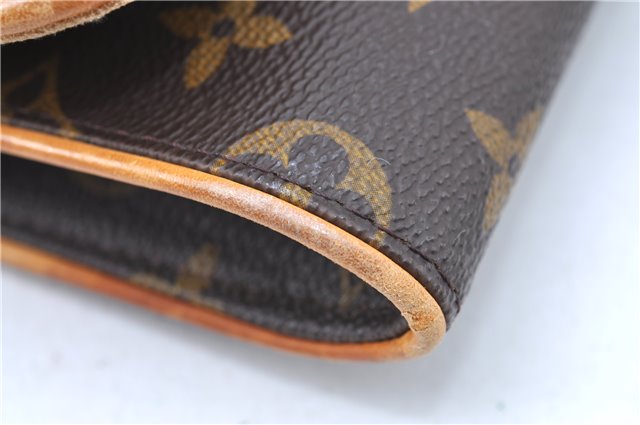 Authentic Louis Vuitton Monogram Pochette Twin GM Shoulder Bag M51852 LV J0163