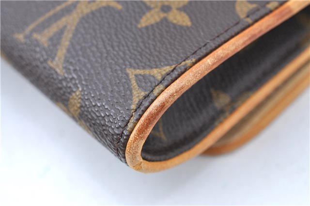 Authentic Louis Vuitton Monogram Pochette Twin GM Shoulder Bag M51852 LV J0163