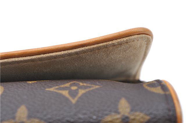 Authentic Louis Vuitton Monogram Pochette Twin GM Shoulder Bag M51852 LV J0163