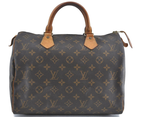 Authentic Louis Vuitton Monogram Speedy 30 Hand Boston Bag M41526 LV J0165