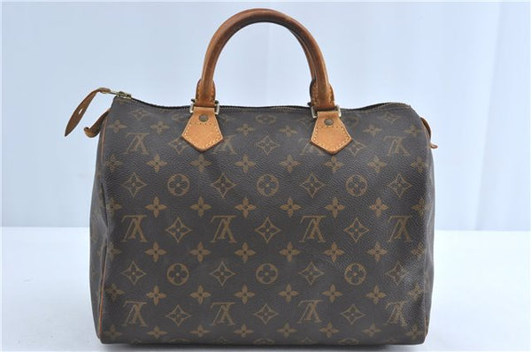 Authentic Louis Vuitton Monogram Speedy 30 Hand Boston Bag M41526 LV J0165