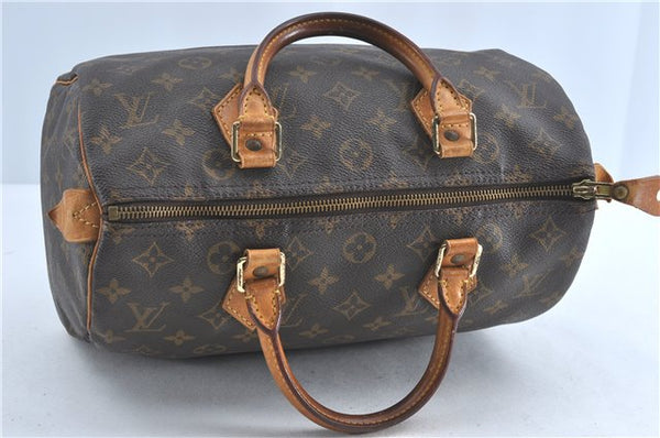 Authentic Louis Vuitton Monogram Speedy 30 Hand Boston Bag M41526 LV J0165