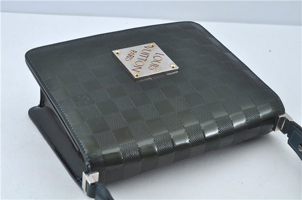 Authentic Louis Vuitton Damier Vernis Cabaret Shoulder Bag Green M92125 LV J0185