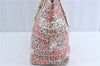 Authentic FENDI Zucchino Flower Shoulder Tote Bag Canvas Multicolor Pink J0186