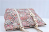 Authentic FENDI Zucchino Flower Shoulder Tote Bag Canvas Multicolor Pink J0186