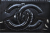 Authentic CHANEL Vanity Cosmetic Hand Bag Enamel Black CC J0196