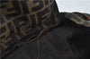 Authentic FENDI Zucca Backpack Nylon Leather Brown J0198