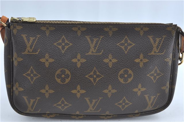 Authentic Louis Vuitton Monogram Pochette Accessoires Pouch M51980 LV J0204