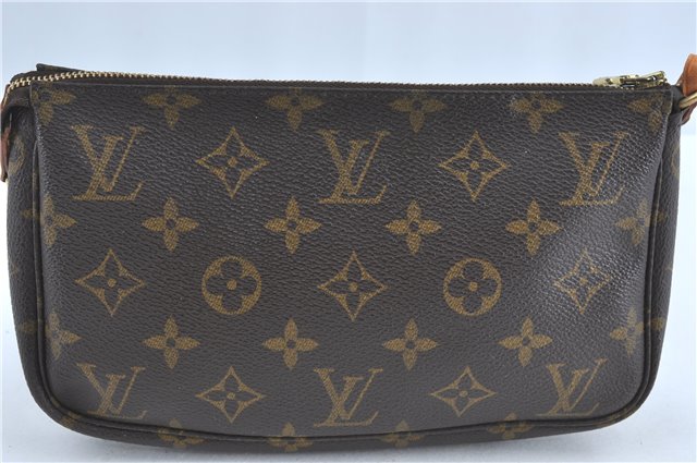 Authentic Louis Vuitton Monogram Pochette Accessoires Pouch M51980 LV J0204