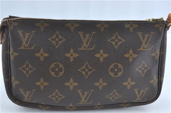 Authentic Louis Vuitton Monogram Pochette Accessoires Pouch M51980 LV J0204