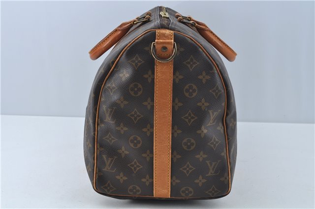 Auth Louis Vuitton Monogram Keepall Bandouliere 45 Boston Bag M41418 LV J0213