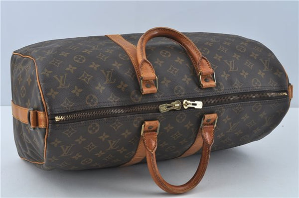 Auth Louis Vuitton Monogram Keepall Bandouliere 45 Boston Bag M41418 LV J0213