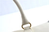 Authentic YVES SAINT LAURENT Hand Boston Bag Leather White J0222