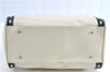 Authentic YVES SAINT LAURENT Hand Boston Bag Leather White J0222