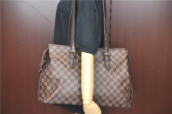 Authentic Louis Vuitton Damier Chelsea Shoulder Tote Bag N51119 LV J0226