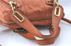 Authentic Chloe Paraty 2Way Shoulder Cross Hand Bag Purse Leather Brown J0228