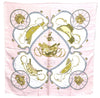 Authentic HERMES Carre 90 Scarf "SPRINGS" Silk Light Pink J0229